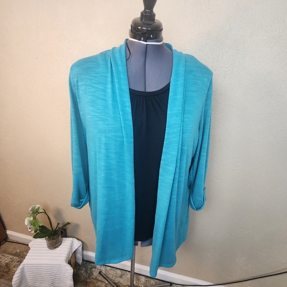 Kim Rogers Teal Cami And Cardigan Combo 2X (5473) - Picture 1 of 4